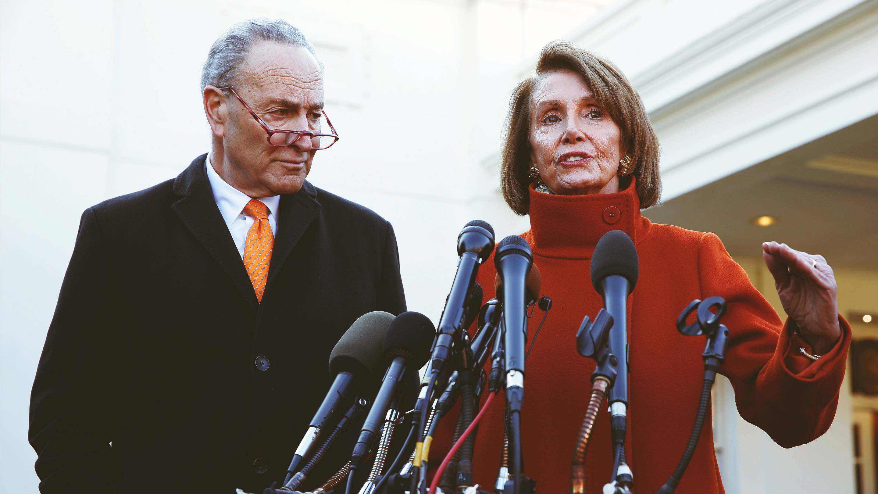 Nancy Pelosi and Chuck Schumer speak on Trump's 2018 shutdown