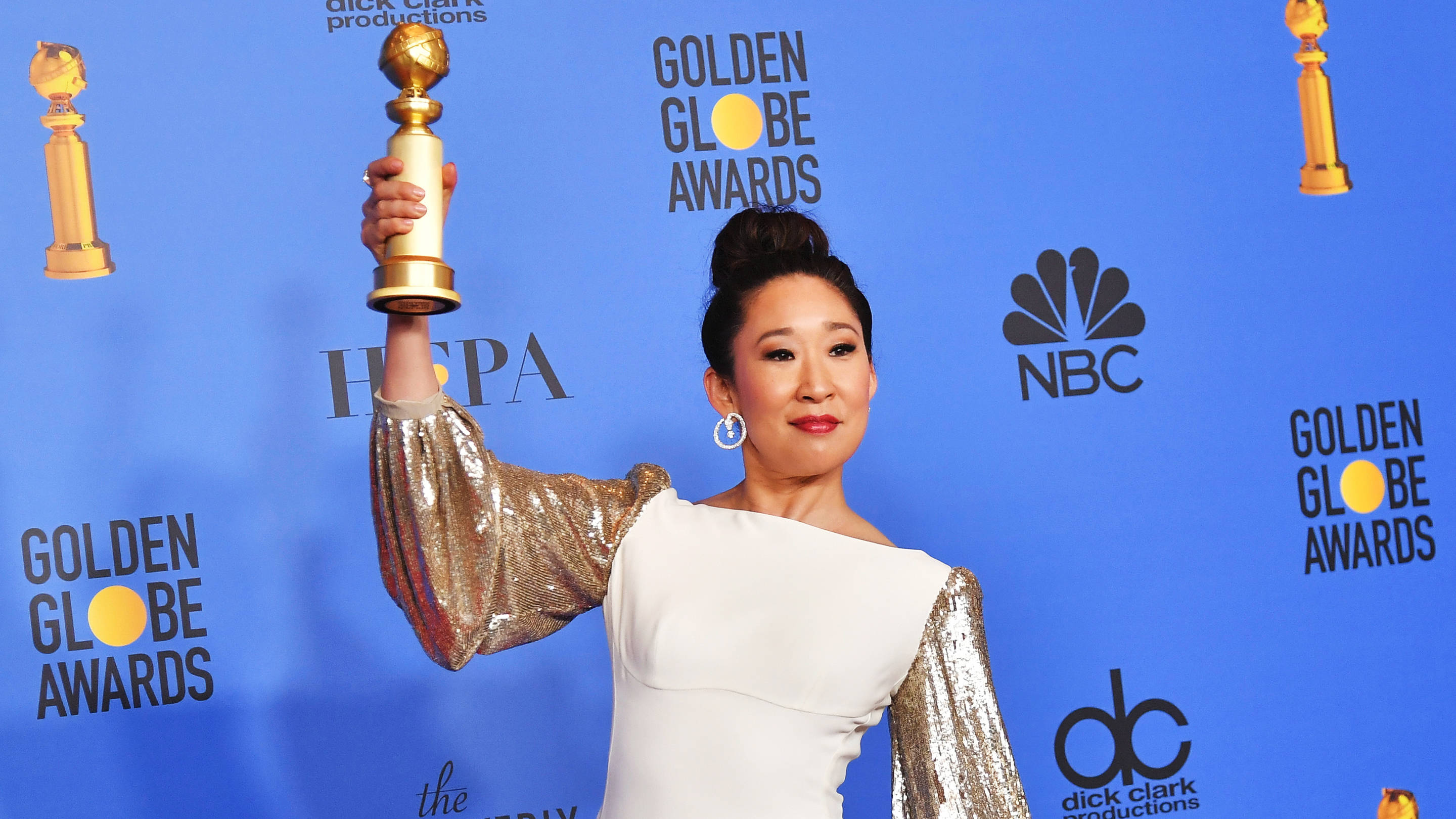 Sandra Oh at the 2019 Golden Globe Awards