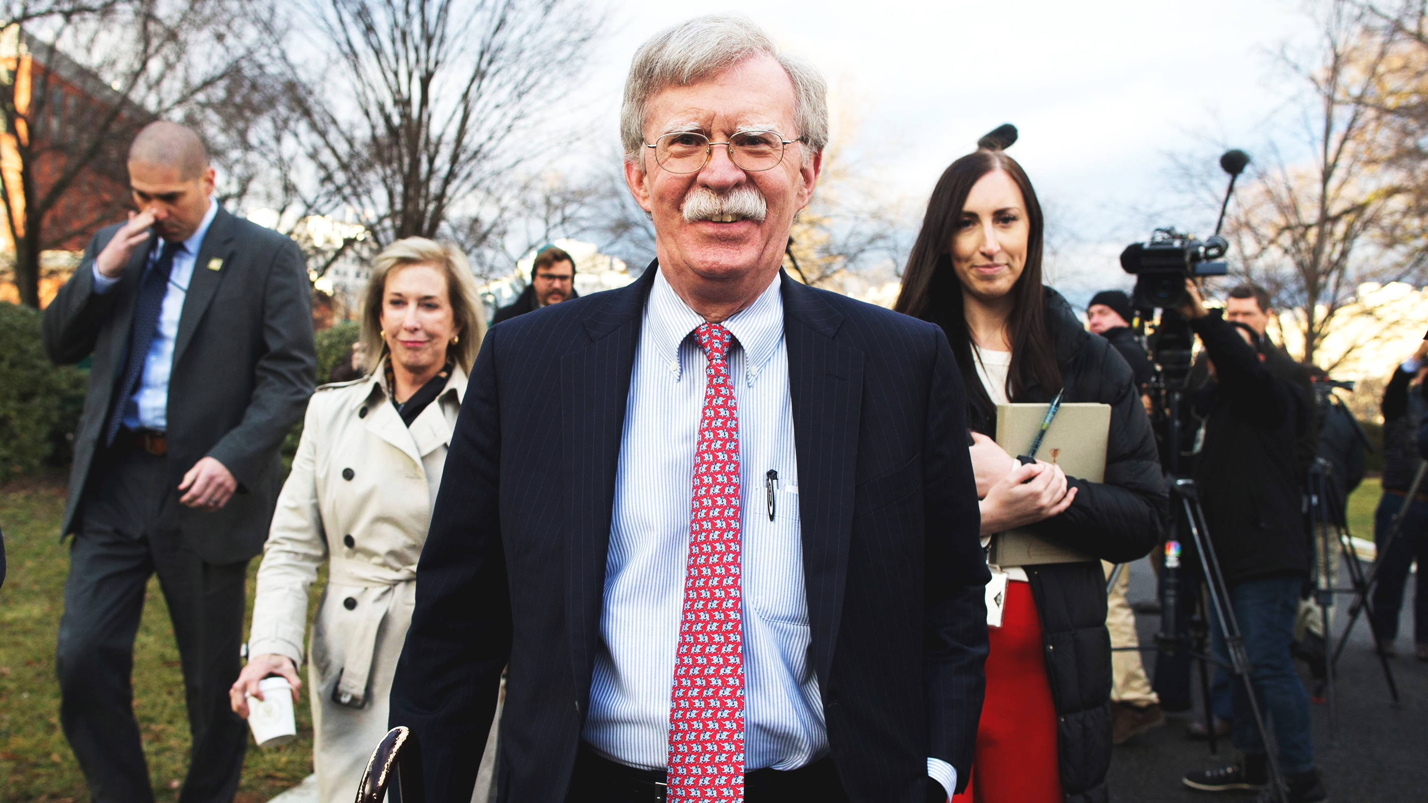 John Bolton briefs press on the Trump economy and Venezuela.