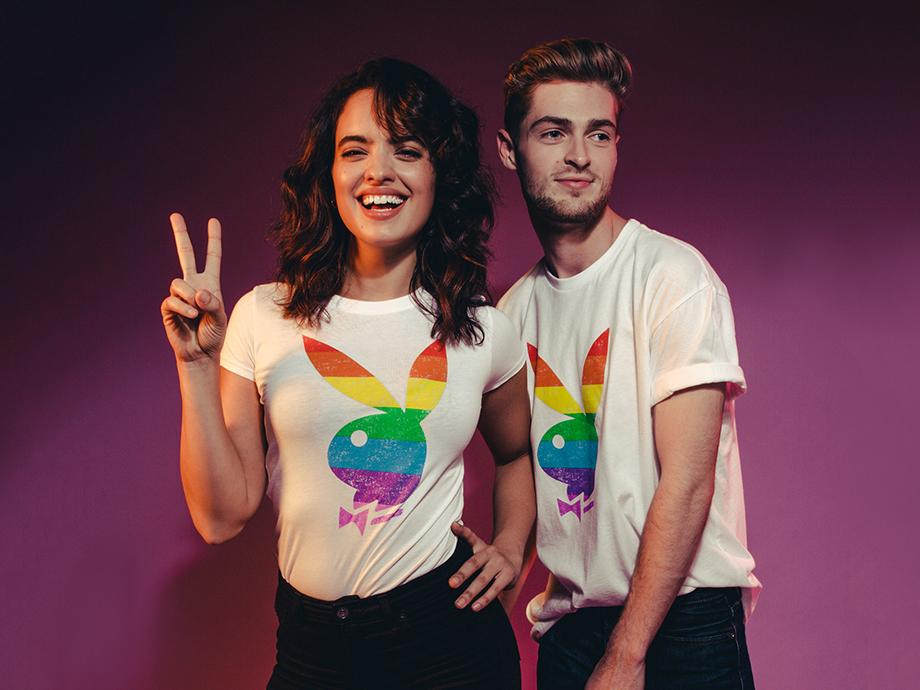 Playboy Pride: Celebrate Love With Our Rainbow Rabbit Head Tees